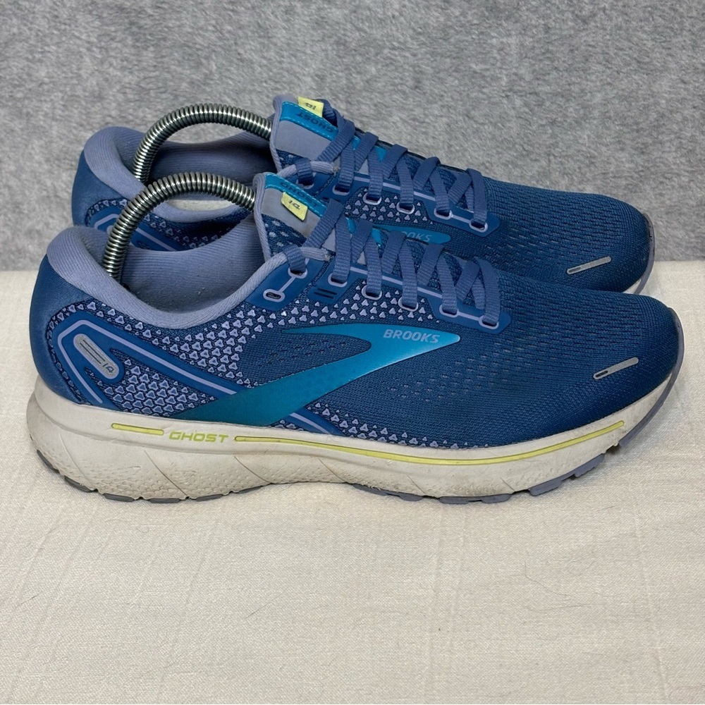Brooks Ghost 14 Running Shoes-Blue/Ocean/Oyster-Women Size 10